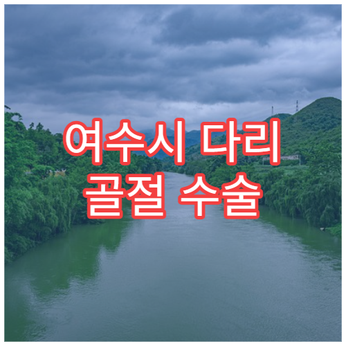 여수시 다리 골절 수술 및 깁스 치료 가능한 병원