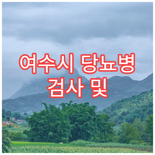 여수시 당뇨병 검사 및 맞춤 치료 병원