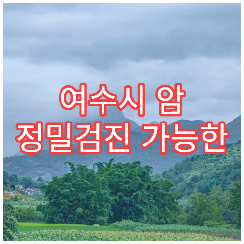 여수시 암 정밀검진 가능한 병원과 예약 방법 안내