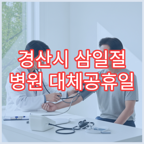 경산시 삼일절 병원 대체공휴일 연휴 문 여는 병원 정보