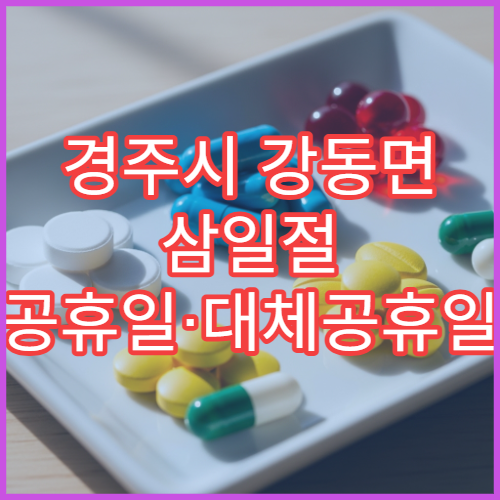 경주시 강동면 삼일절 공휴일·대체공휴일 영업 약국 소화제 판매