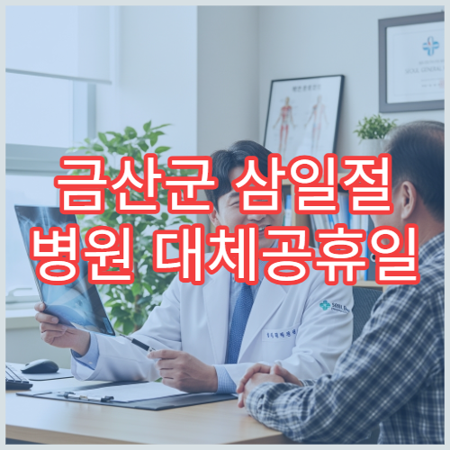 금산군 삼일절 병원 대체공휴일 연휴 응급진료 병원 정리