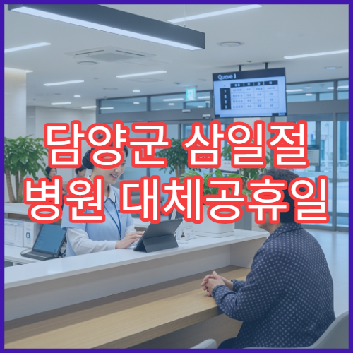 담양군 삼일절 병원 대체공휴일 연휴 진료 병원 정보