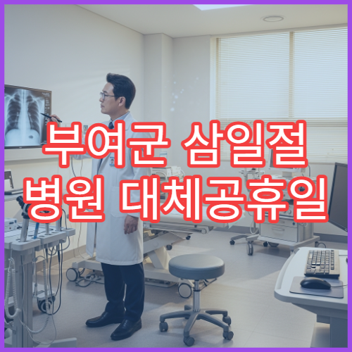 부여군 삼일절 병원 대체공휴일 연휴 문 여는 병원 안내