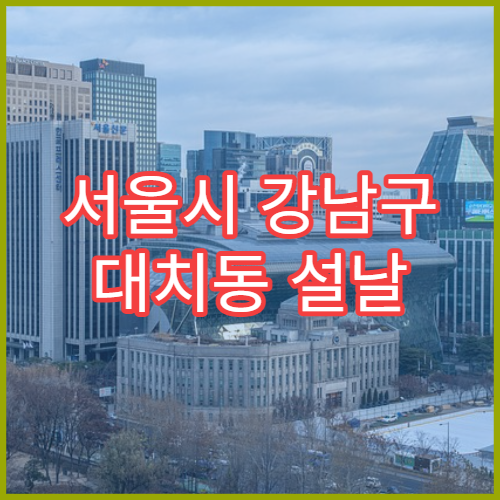 서울시 강남구 대치동 설날 명절 안과 연휴 진료 병원 결막염·시력저하 상담 가능