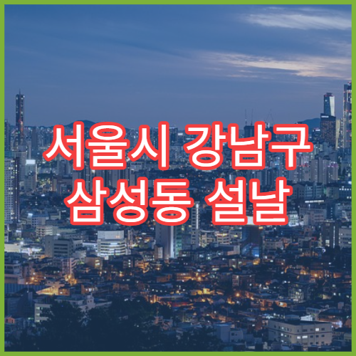 서울시 강남구 삼성동 설날 명절 정신과 연휴 진료 병원 불안장애·우울증 상담 가능