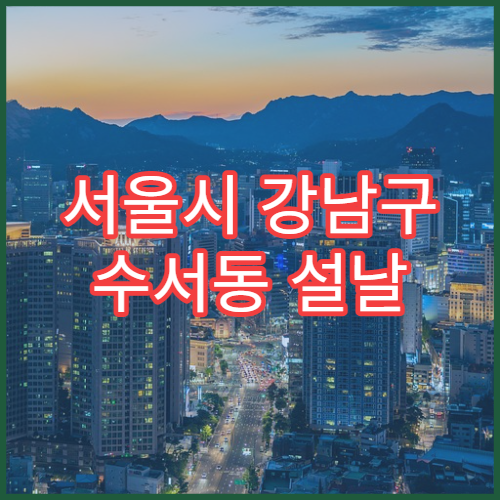 서울시 강남구 수서동 설날 명절 내과 연휴 진료 병원 고혈압·당뇨 응급 관리 가능