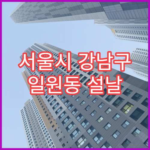 서울시 강남구 일원동 설날 명절 정형외과 연휴 진료 병원 관절염·근육통 치료 가능
