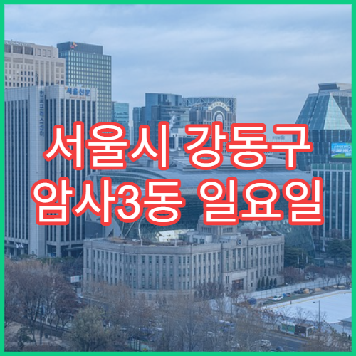 서울시 강동구 암사3동 일요일 영업 약국 비염약·기침약 구매 가능