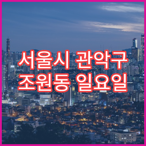 서울시 관악구 조원동 일요일 영업 약국 소염제·근육통 약 상담