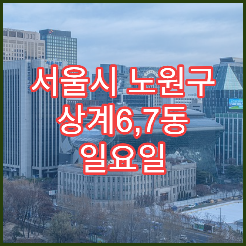 서울시 노원구 상계6,7동 일요일 문 여는 약국 소염진통제·근육통 약 판매