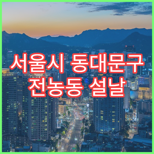 서울시 동대문구 전농동 설날 연휴 당직약국 위치와 영업시간 모음 위치와 운영시간 모음