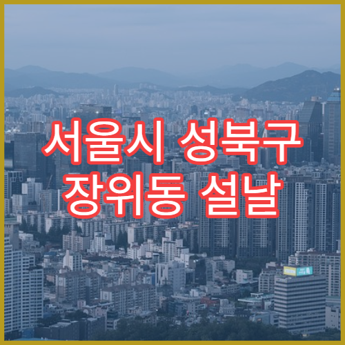 서울시 성북구 장위동 설날 명절 당번약국 오픈 위치 정리 응급약 구매 가능