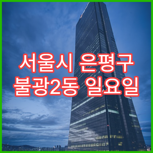 서울시 은평구 불광2동 일요일 문 여는 약국 처방전 조제·항생제 수령 가능