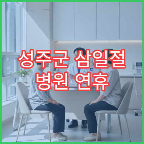 성주군 삼일절 병원 연휴 응급실 운영 병원 대체공휴일 확인