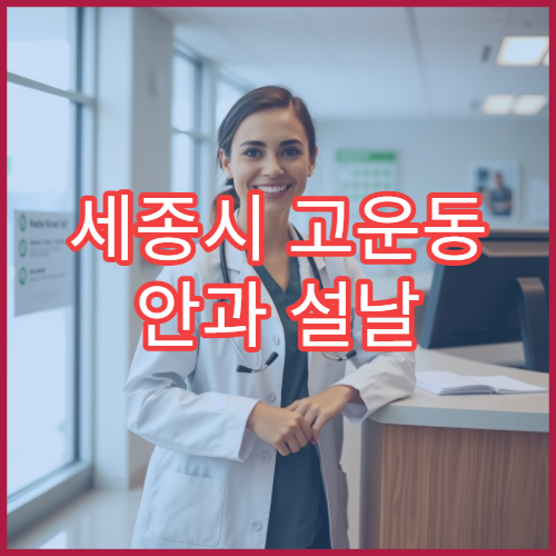 세종시 고운동 안과 설날 연휴 진료 병원 위치와 운영시간