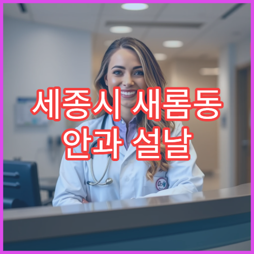 세종시 새롬동 안과 설날 연휴 진료 가능한 병원 위치 정보