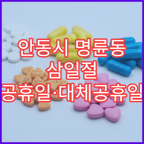 안동시 명륜동 삼일절 공휴일·대체공휴일 문 여는 약국 두통약·진통제 구매 가능