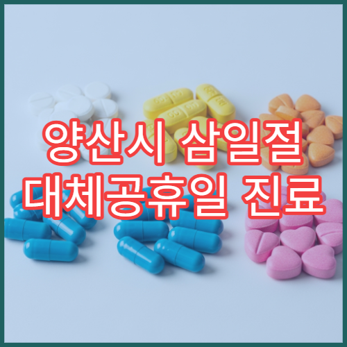양산시 삼일절 대체공휴일 진료 병원 소아과·치과·피부과 운영