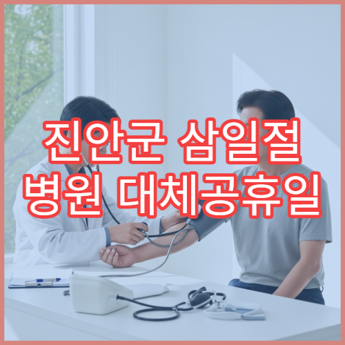 진안군 삼일절 병원 대체공휴일 연휴 문 여는 병원 정보