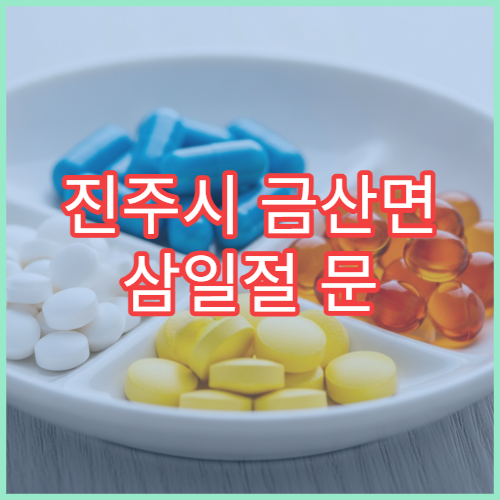 진주시 금산면 삼일절 문 여는 약국 감기몸살 약 구매 가능
