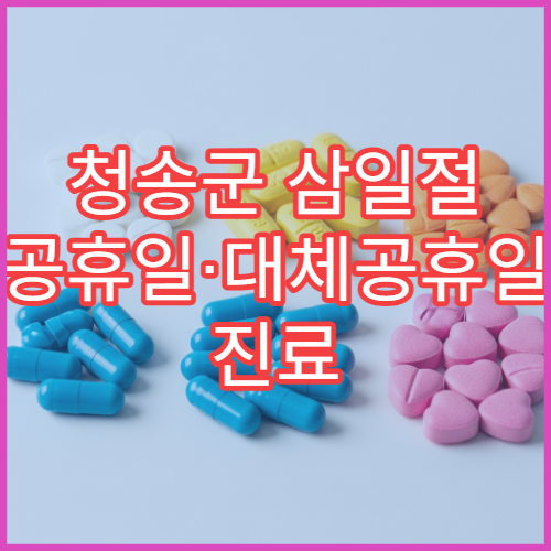 청송군 삼일절 공휴일·대체공휴일 진료 병원 공휴일 내과·외과 운영