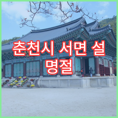 춘천시 서면 설 명절 당번약국 운영시간 위치 모음