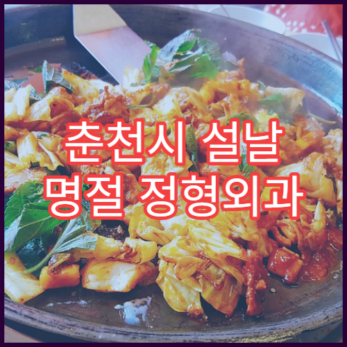 춘천시 설날 명절 정형외과 연휴 진료 병원 관절염·근육통 치료 가능