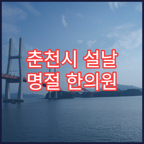춘천시 설날 명절 한의원 연휴 진료 병원 근육통·소화불량 침 치료