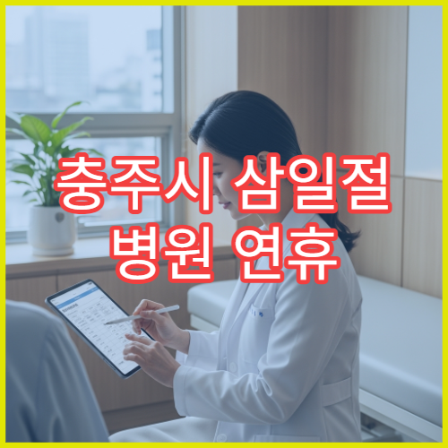 충주시 삼일절 병원 연휴 진료 병원 확인 대체공휴일 안내