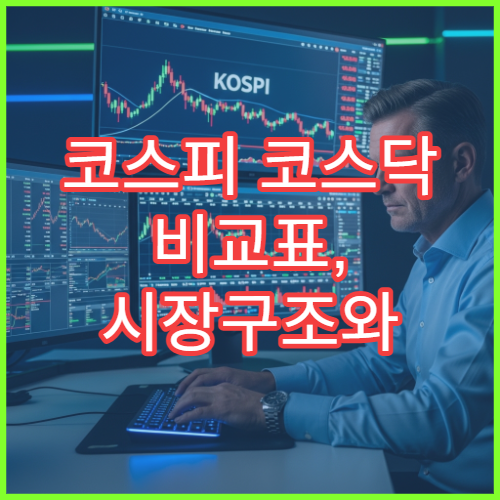 코스피 코스닥 비교표, 시장구조와 상장기준 차이 알아보기