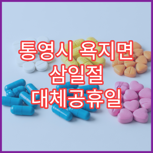 통영시 욕지면 삼일절 대체공휴일 문 여는 약국 소화제·지사제 판매