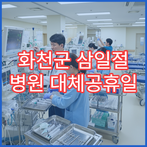 화천군 삼일절 병원 대체공휴일 연휴 문 여는 병원 확인