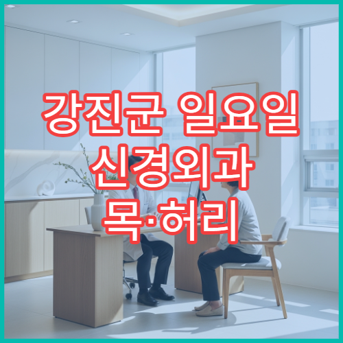 강진군 일요일 신경외과 목·허리 디스크·두통 정밀 진료 병원