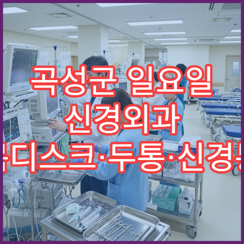 곡성군 일요일 신경외과 목디스크·두통·신경통 치료 병원