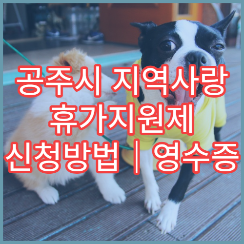 공주시 지역사랑 휴가지원제 신청방법｜영수증 제출 방법