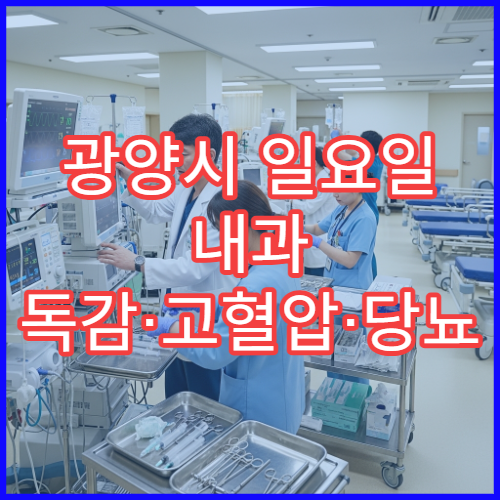 광양시 일요일 내과 독감·고혈압·당뇨 수액치료 가능 병원