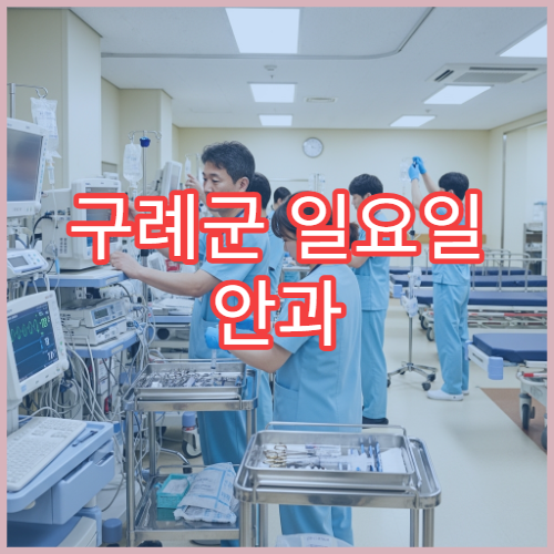 구례군 일요일 안과 결막염·안구건조증·시력검사 진료
