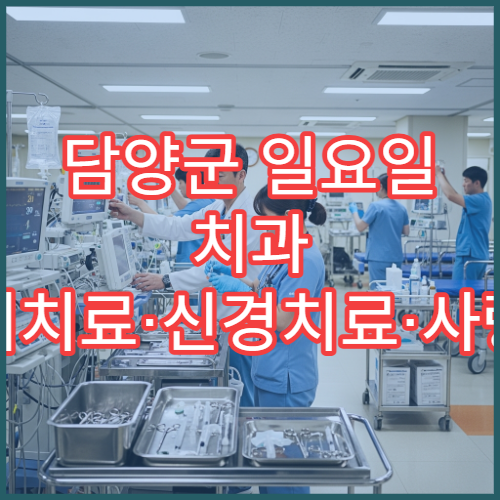 담양군 일요일 치과 충치치료·신경치료·사랑니 발치 병원
