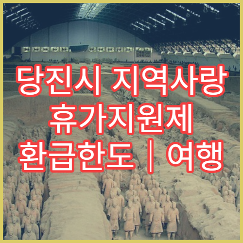 당진시 지역사랑 휴가지원제 환급한도｜여행 경비 50%