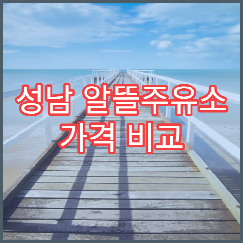성남 알뜰주유소 가격 비교 기름값 절약 오피넷 사용법