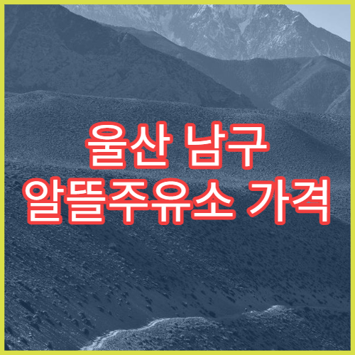 울산 남구 알뜰주유소 가격 비교 기름값 절약 팁