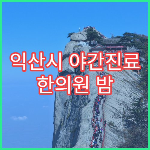 익산시 야간진료 한의원 밤 10시까지 침치료·추나요법 가능한 한방 병원 안내